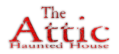 The Attic haunted house.Text.Halloween.Red.Victoriabea - ücretsiz png