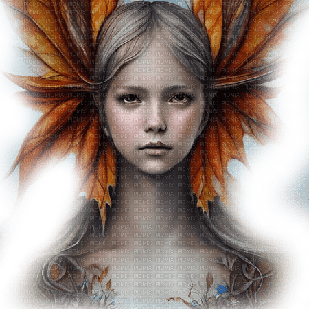 kikkapink girl fantasy autumn fairy woman - kostenlos png