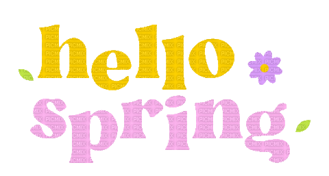 Hello Spring.Text.gif.Victoriabea - GIF animado gratis