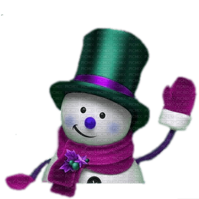 snowman with hat minou52 - png gratuito