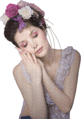 mujer y flores by EstrellaCristal - фрее пнг