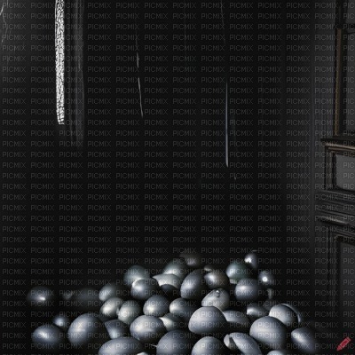 Black Room with Black Easter Eggs - bezmaksas png