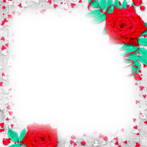 Frame.Roses.White.Red - KittyKatLuv65 - png gratuito