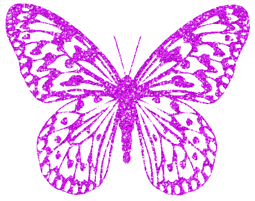 Purple Animated Butterfly - By KittyKatLuv65 - Free animated GIF