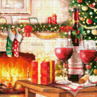 Y.A.M._New year Christmas background - GIF animasi gratis