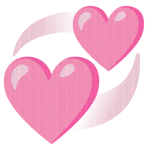 pink emoji hearts - png grátis
