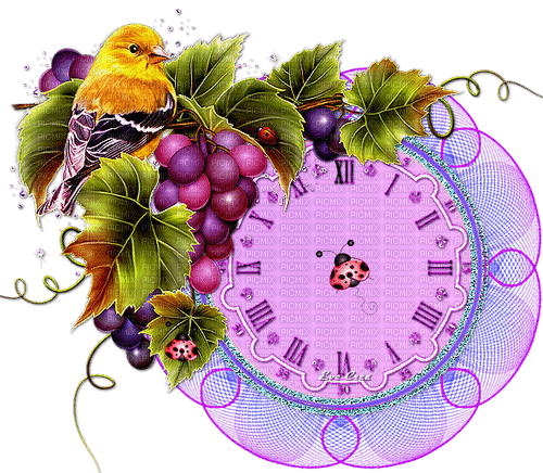 Horloge printemps - Free PNG