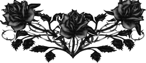 Gothic.Black roses.deco.Victoriabea - Free PNG