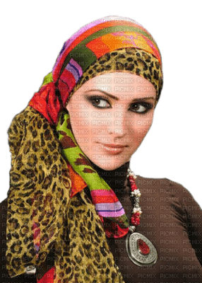 woman with headscarf bp - bezmaksas png