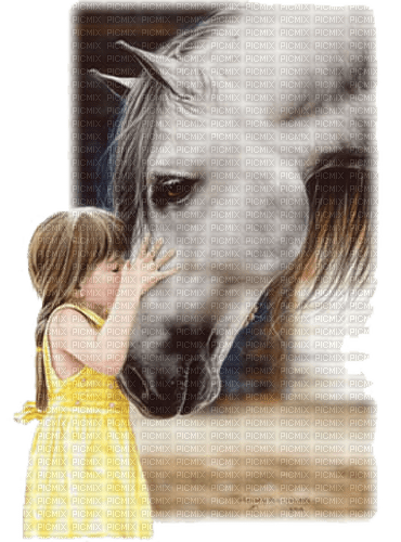 child with horse bp - PNG gratuit
