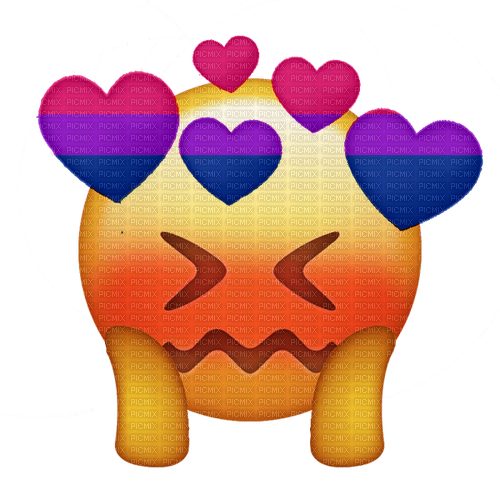 Blushing bi emoji - PNG gratuit