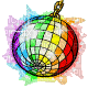 rainbow disco - GIF animé gratuit