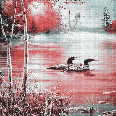 soave background animated autumn vintage lake - GIF animé gratuit