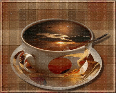 cafe despertar - GIF animado gratis