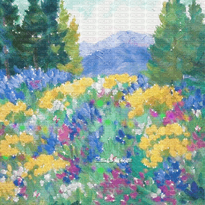 soave background animated vintage field flowers - Δωρεάν κινούμενο GIF