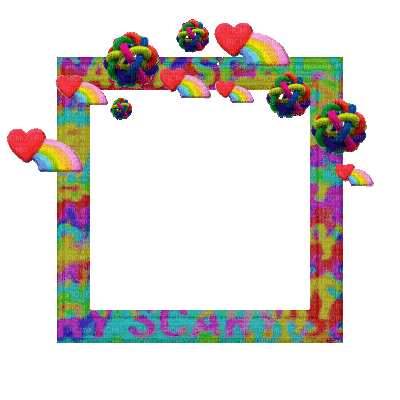 Small Rainbow Frame - GIF animate gratis