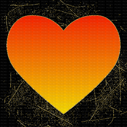Background. Gif. Heart. Black. Gold.Orange. Leila - Бесплатни анимирани ГИФ