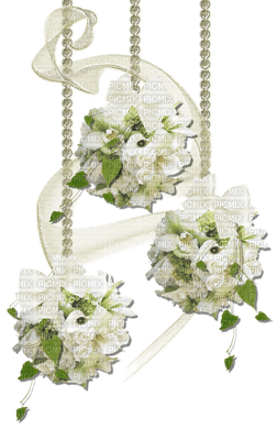 Kaz_Creations Deco  White Flowers - PNG gratuit