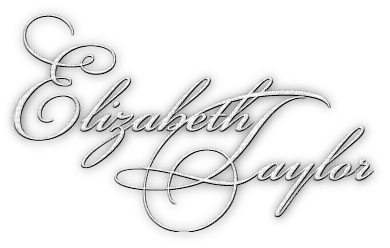 soave Elizabeth Taylor text white - PNG gratuit