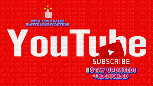Thank You! With LOVE Fans! #MyYearOnYouTube - PNG gratuit