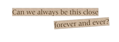 Close forever cute beige text deco [Basilslament] - Free PNG