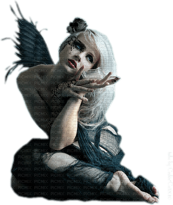 dark woman angel laurachan - png ฟรี