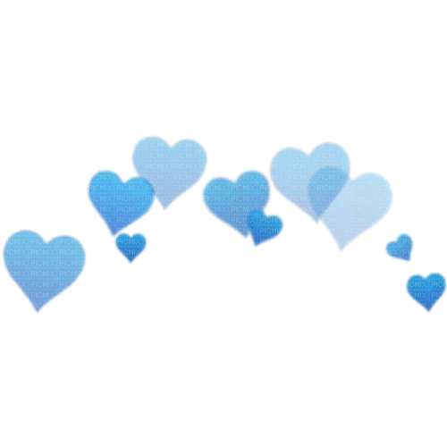 blue hearts Bb2 - png ฟรี