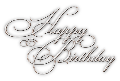 soave text birthday white - 免费PNG