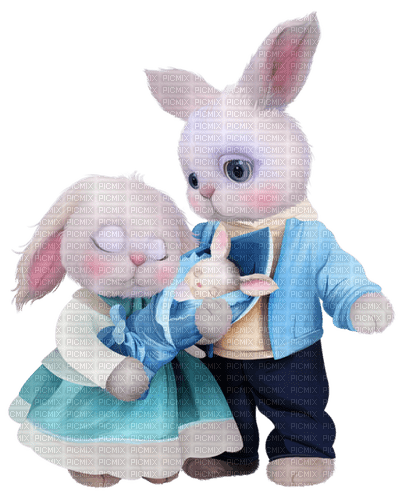 Familia de conejos - png gratis