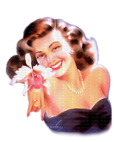 Pin Up Vintage Woman bust - kostenlos png
