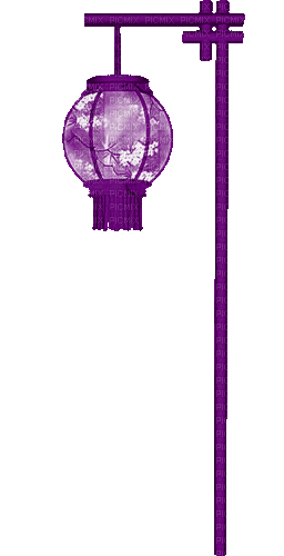 Animated Asian Lantern.Purple - By KittyKatLuv65 - Free animated GIF