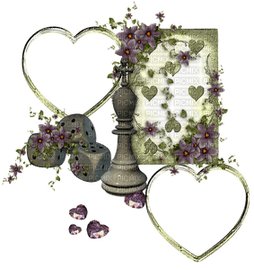 Kaz_Creations Deco Flowers Heart Love Frame - PNG gratuit