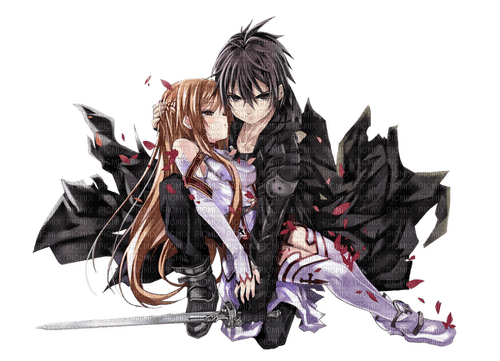 Asuna and Kirito - ücretsiz png