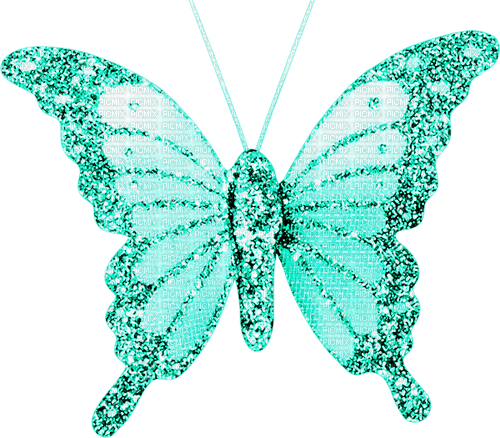 Glitter.Butterfly.Teal - 免费PNG
