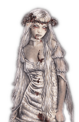 Rena Gothic Girl Woman white - darmowe png