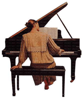 Kaz_Creations Woman Femme Piano - bezmaksas png