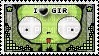 Invader Zim // I Love Gir Stamp - gratis png