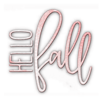 soave text autumn fall hello ​pink - PNG gratuit