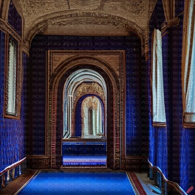 Blue Castle Corridor - PNG gratuit