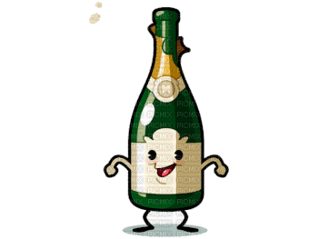 Champange bottle - GIF animado gratis