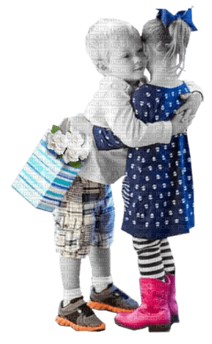 Children couple - PNG gratuit