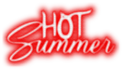 Hot Summer.Text.Red - By KittyKatLuv65 - zdarma png