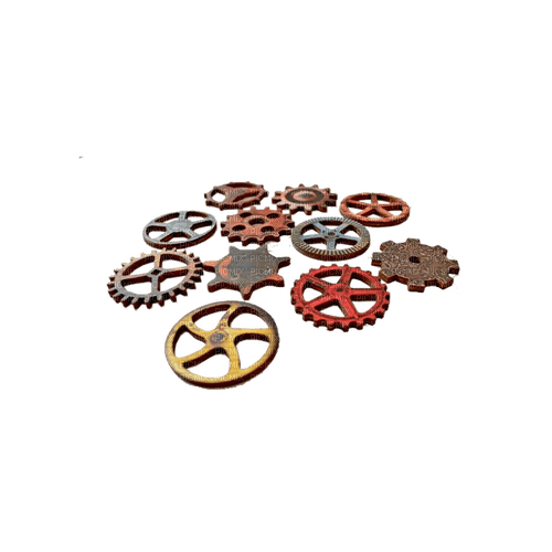 kikkapink deco scrap path steampunk gears - png ฟรี