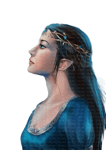 dolceluna elf woman blue - ücretsiz png