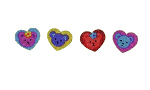 bear heart stickers - ingyenes png
