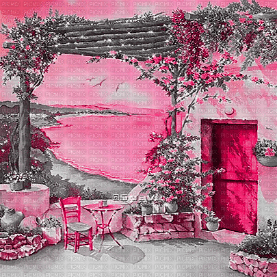 soave background animated summer spring terrace - Bezmaksas animēts GIF