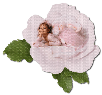 Kaz_Creations Deco Baby Enfant Child Girl Flower - zdarma png