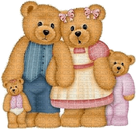 Teddy Familie - bezmaksas png