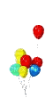 floating balloons - GIF เคลื่อนไหวฟรี