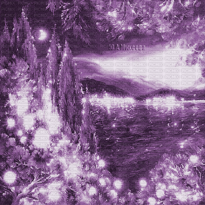 Y.A.M._Fantasy Landscape purple - 免费动画 GIF